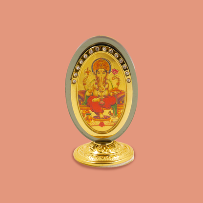 Oval Double Side God Picture -Ganesh (Oval Dono Taraf Vinayak)