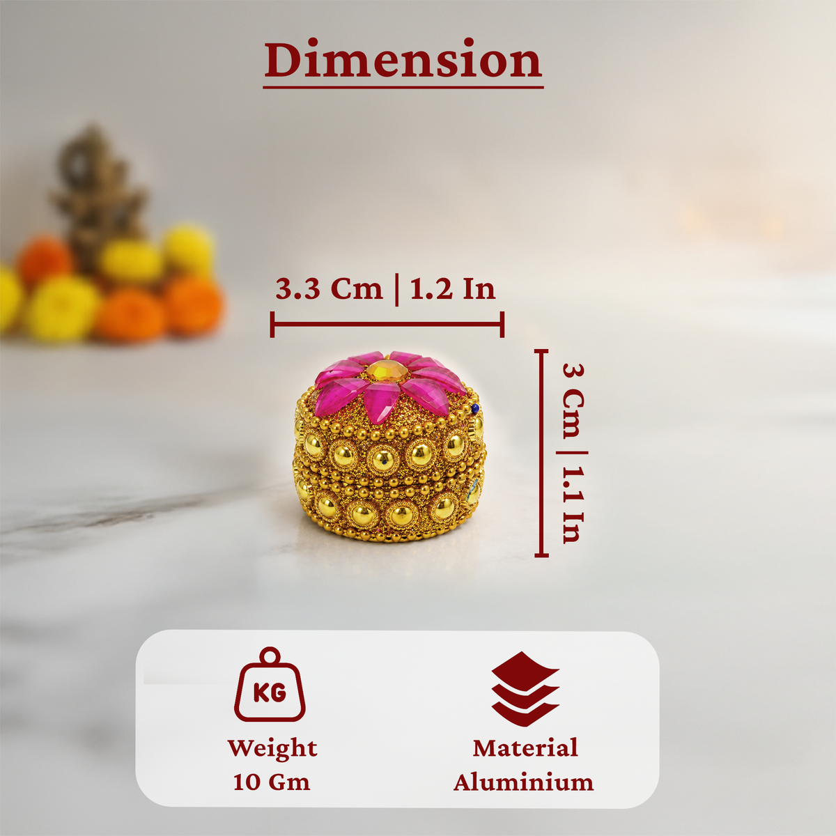 Stone Kumkum SIZE - 1 (pack of 8)