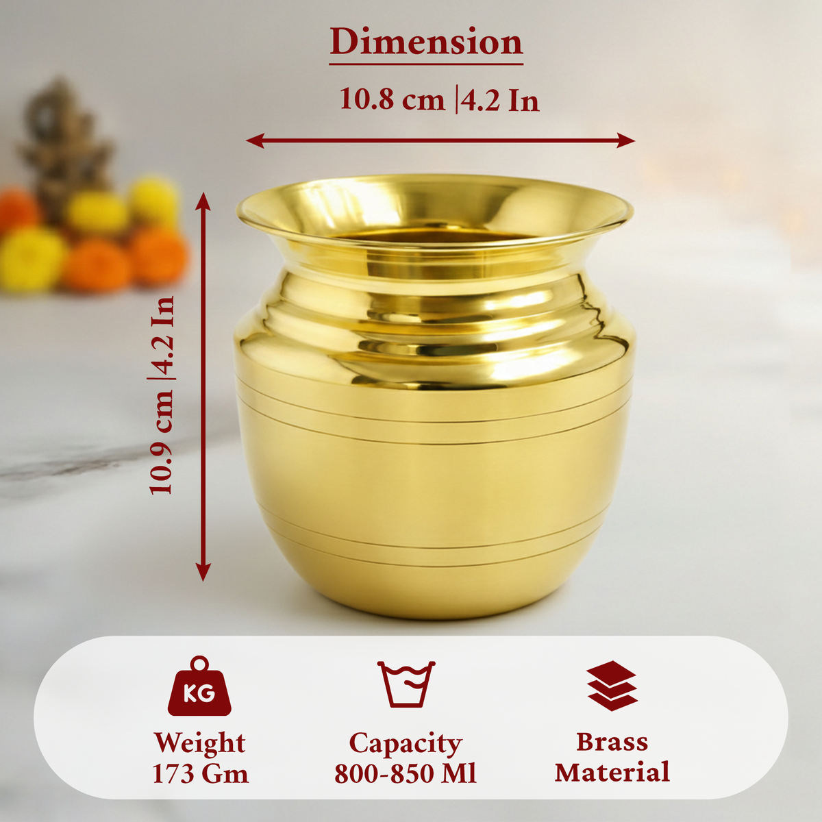 Traditional Brass Kalash | Lota