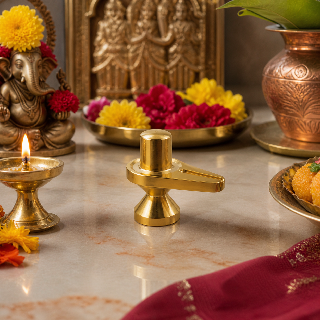 Brass Premium Lingam idol