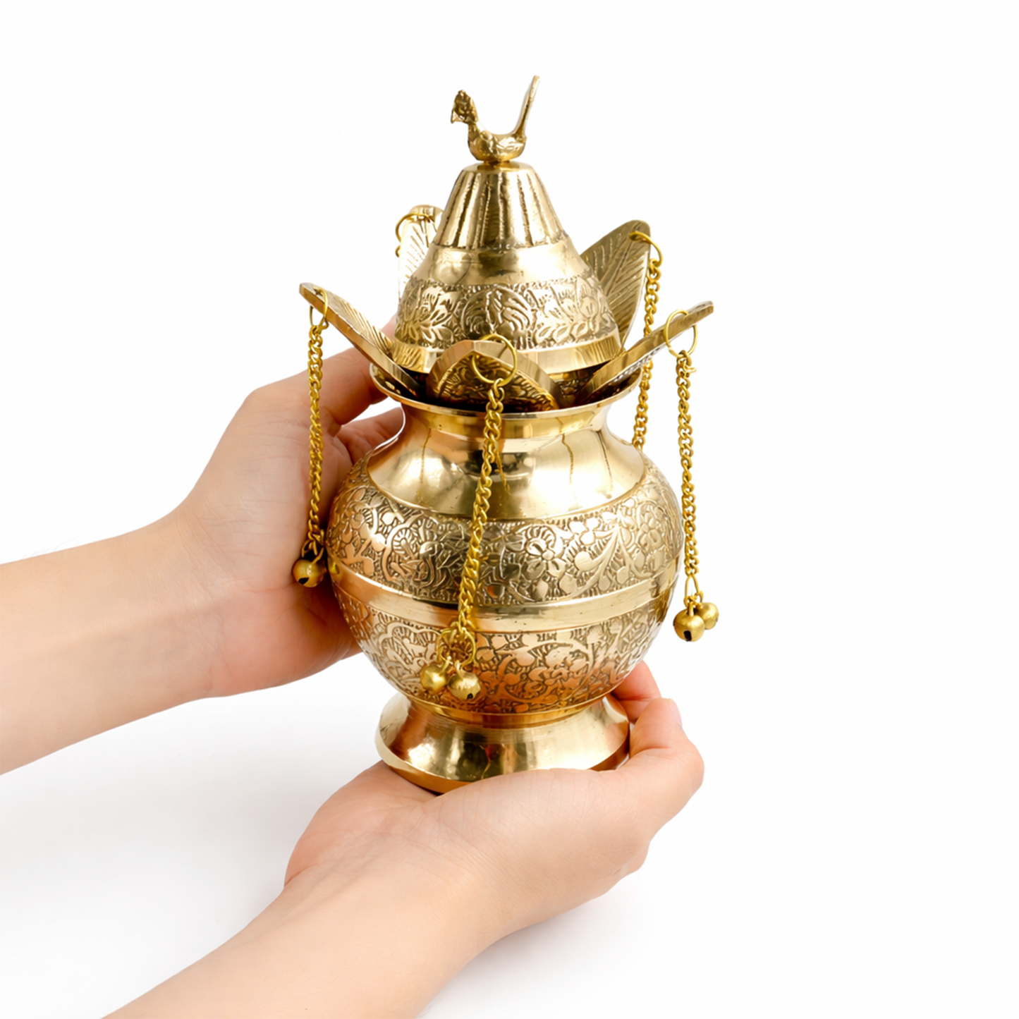 Brass Mangal Kalash Lota with Coconut