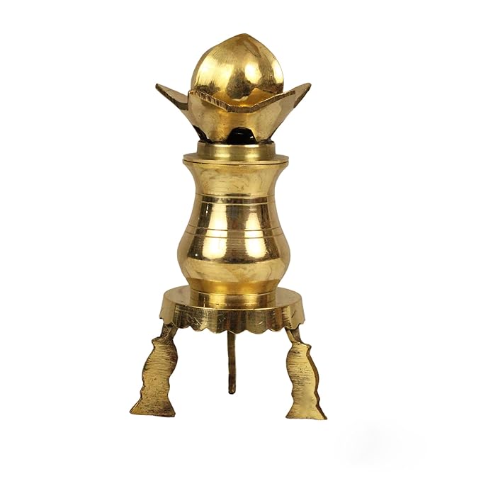 Niranthara Kalasam Set with Chowki Coconut Brass Kalash (Subham Set) (Pital Kalash Nariyal Set)