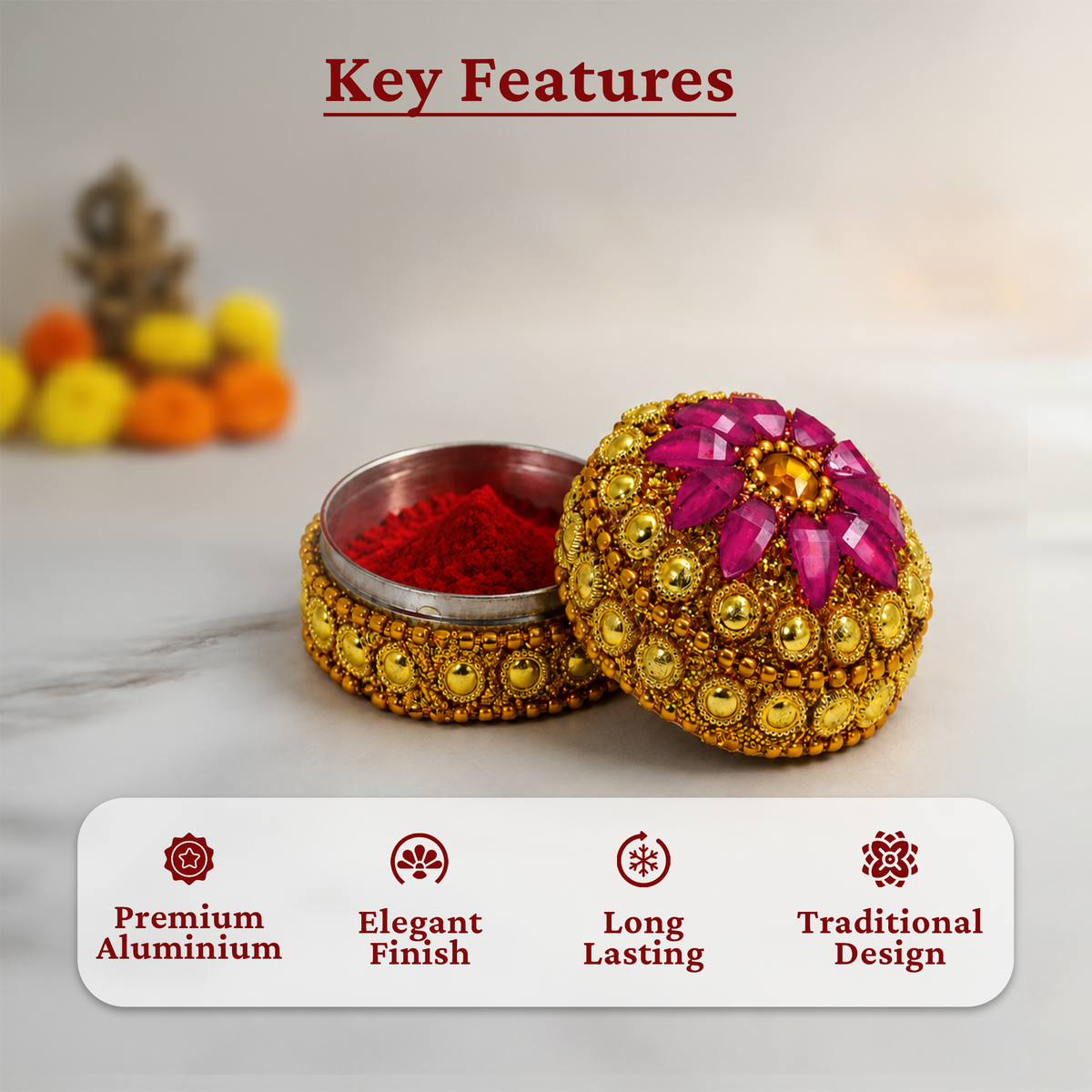 Stone Kumkum SIZE - 1 (pack of 8)