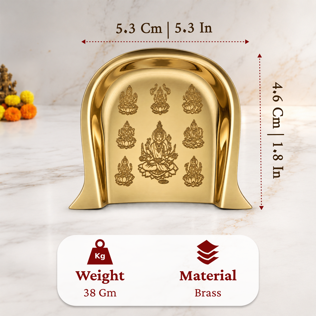 Brass Ashta Lakshmi Moram