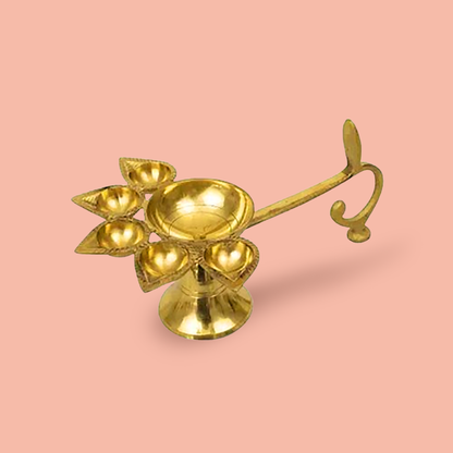 Brass Pancharti Camphor Stand
