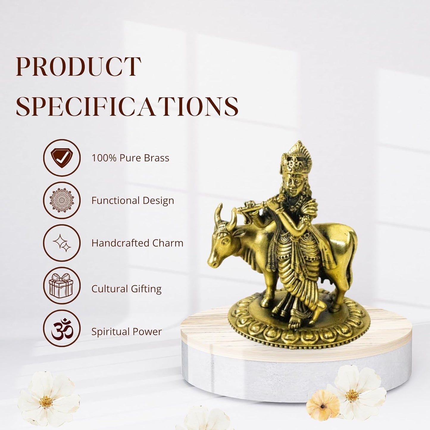 Brass comadha with krishnar 0.114 gm