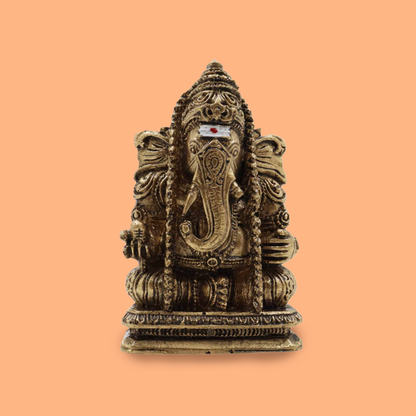 Fiber Resin vinayagar antik  Gold