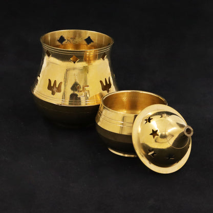 Brass Karpoor Lamp |Diffuser diya