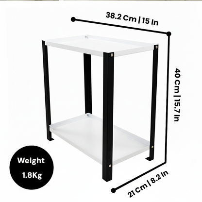 Pooja Shelf for Home Temple-Metal 2 tier Rack