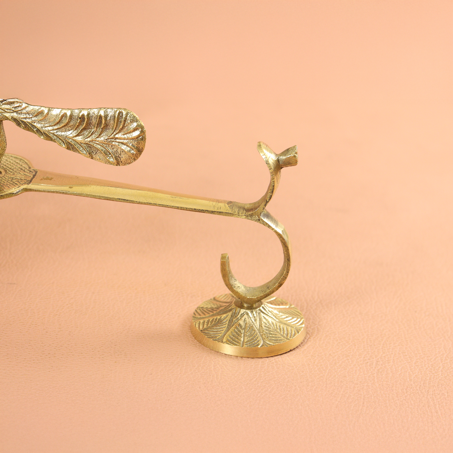 Brass Diya for Pooja-Peacock Five face Diya