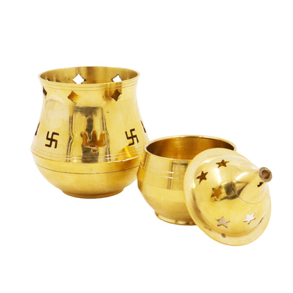 Brass Karpoor Lamp |Diffuser diya