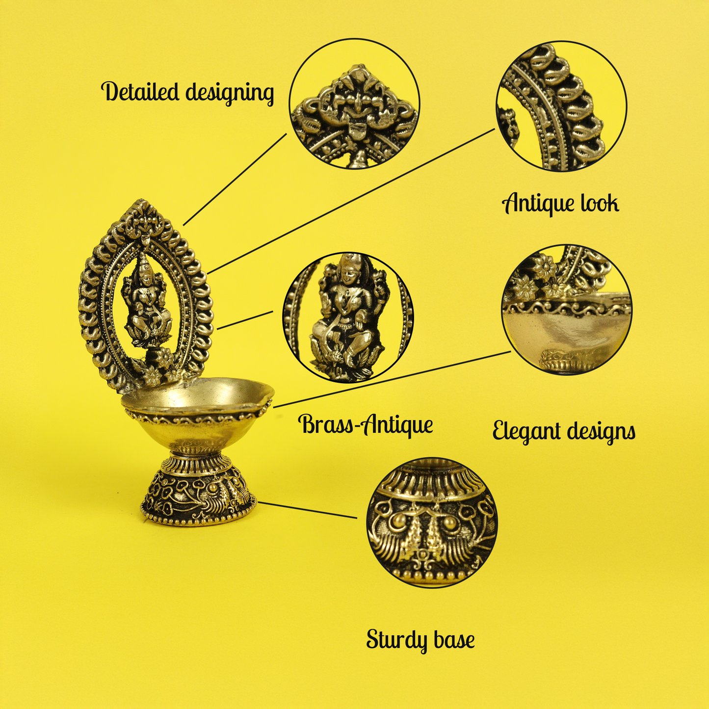 Brass Unique Lakshmi Diya (Pital Anokha Laxmi Deepak)