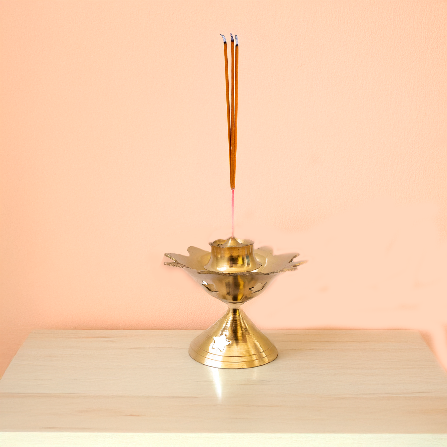 Brass Star Agarbatti Stand