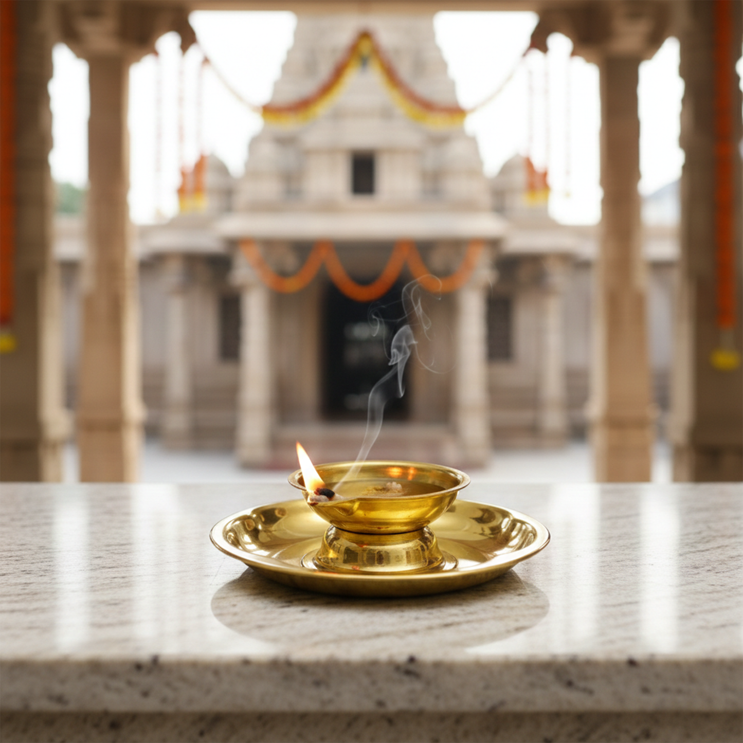 Traditional Brass Diya for Puja-Lotus Diya(Size-3)