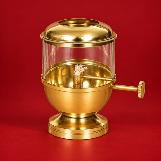 Brass Akhand Jyothi Size 5 (Pital Akhand Jyoti Deepak)