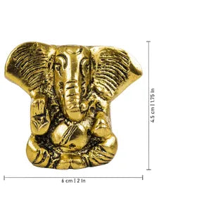 Oxidised Metal Ear Ganesha Idol