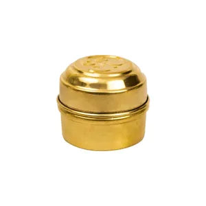 Om Brass Dabbi With Lid-Pack of 10