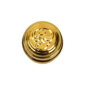 Om Brass Dabbi With Lid-Pack of 10