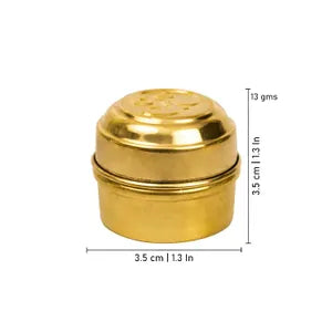 Om Brass Dabbi With Lid-Pack of 10