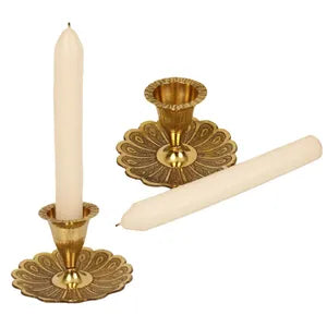 पीतल मोर मोमबत्ती धारक 2pcs