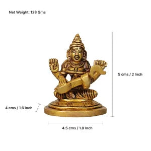 सरस्वती पीतल मंदिर मूर्ति