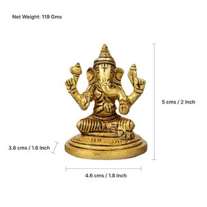 गोल्डन प्रीमियम प्लेटेड गणेश प्रतिमा