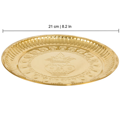 Brass Kumbham Plate (Pital Kalash Design Thali)