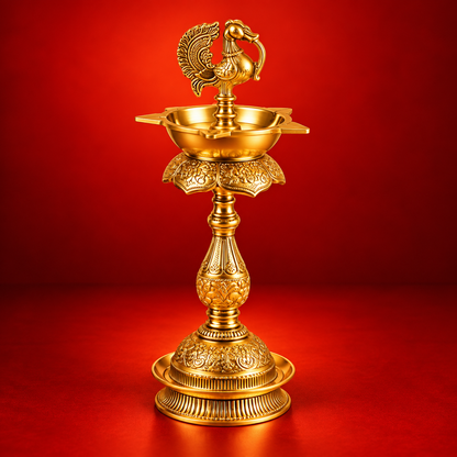 Brass Mahalakshmi Kuthu Vilakku