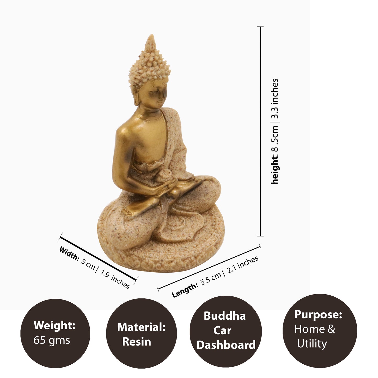 Resin Budha Big gold