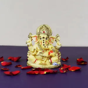बड़े मुकुट गणेश डैशबोर्ड मूर्ति