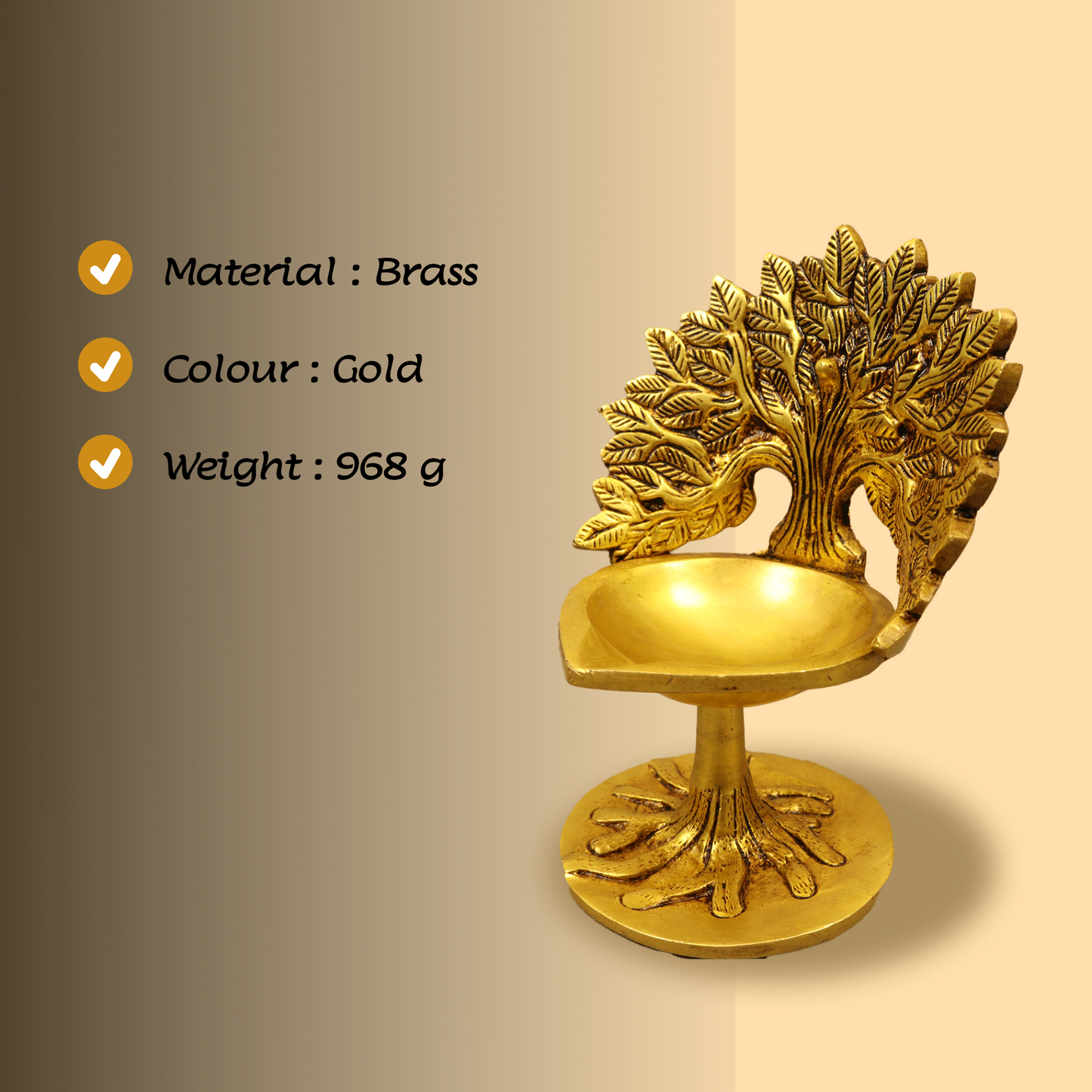 Brass Kalpvriksha Tree Diya