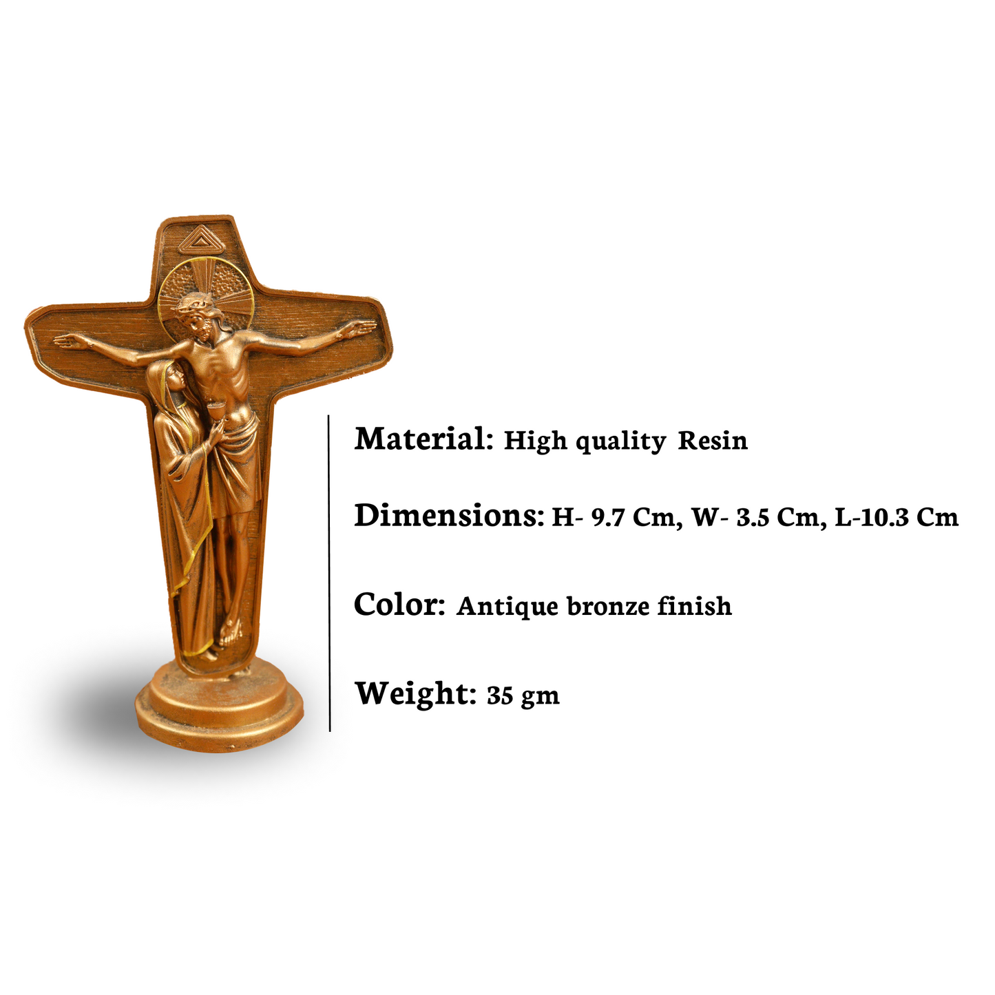 Jesus and Mother in Cross- 4 inch (Yesu Mata Cross)