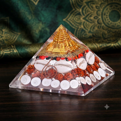 Gomathi chakara with Rudraksha Wealth pyramid