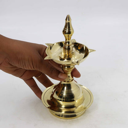 Brass Kerala Fancy Pillar Diya (Pital Kerala Sundar Stambh Deepak)