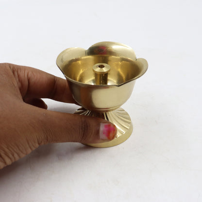 Brass Rose Pyali Diya (Pital Gulab Katori Deepak)