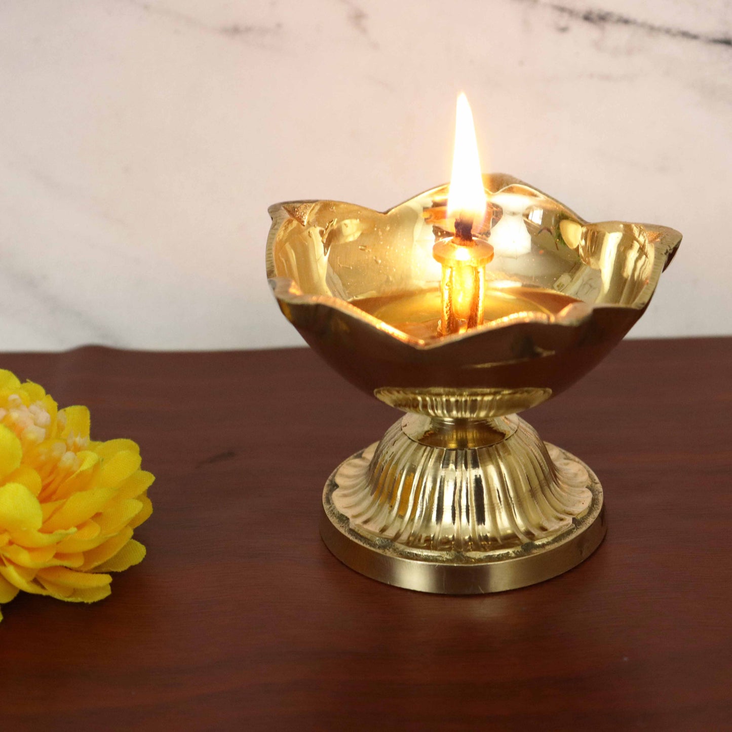 Brass 5 bati salaidar Diya