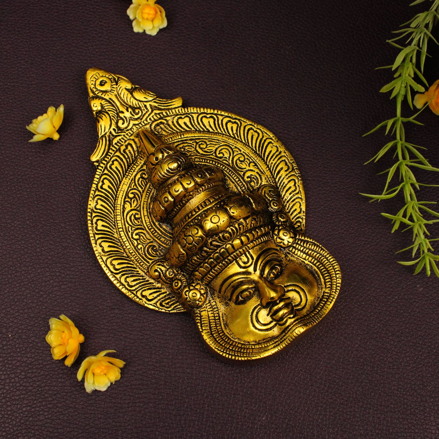 Oxidised Gold Finished Kathakali Idol (Kerala Dance Murti)