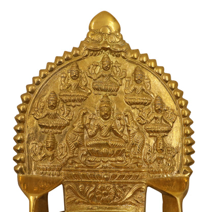 Brass Astalakshmi Lamp (Pital Ashta Laxmi Deepak)