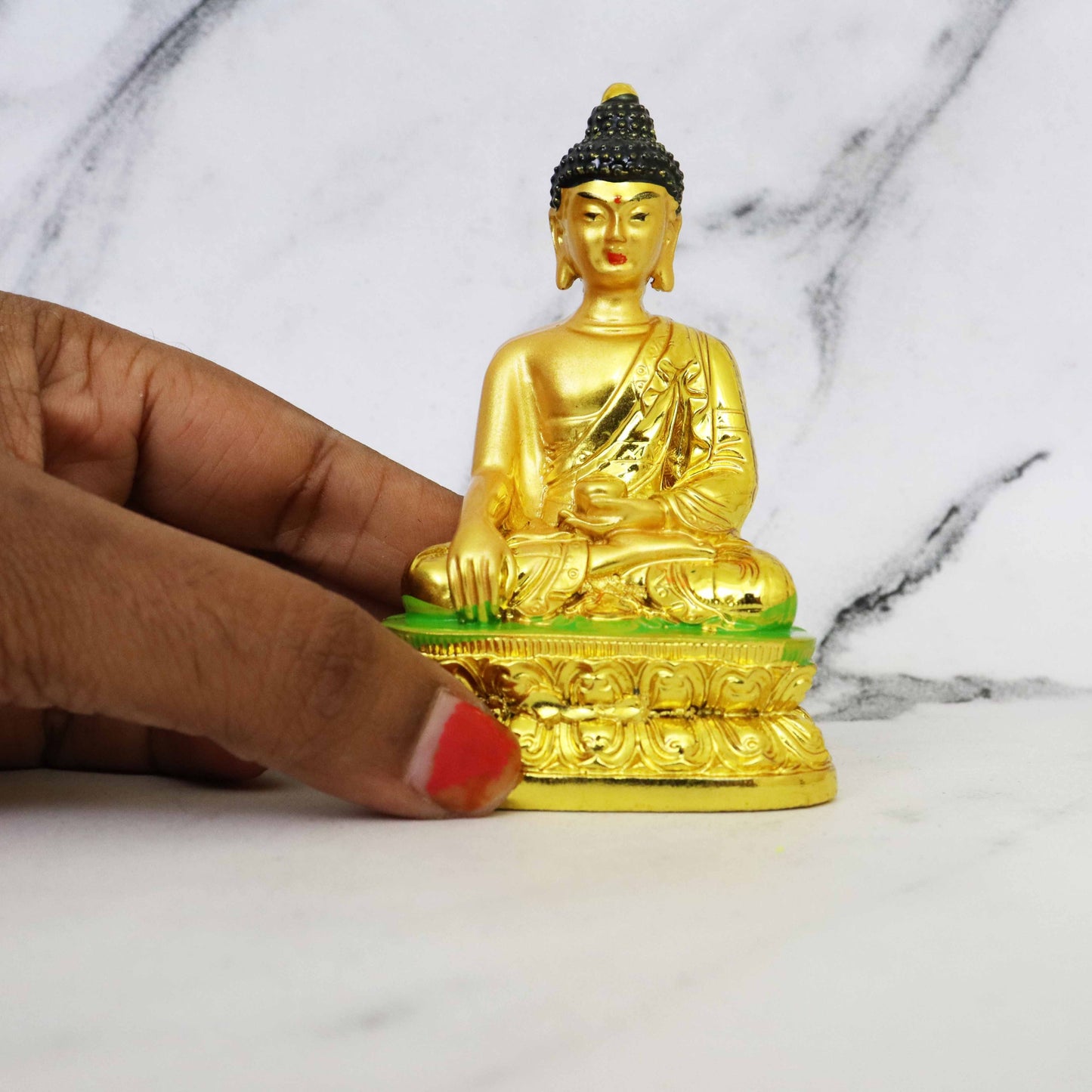 Resin Show Pieces Buddha Head Black (Buddha Shirsh Kala)