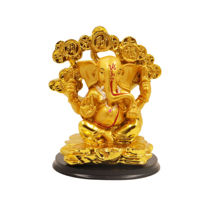 Resin Ganesha Coin Tree Without Crown (Vinayak Sikka Vriksh)