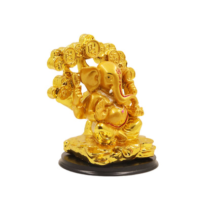 Resin Ganesha Coin Tree Without Crown (Vinayak Sikka Vriksh)