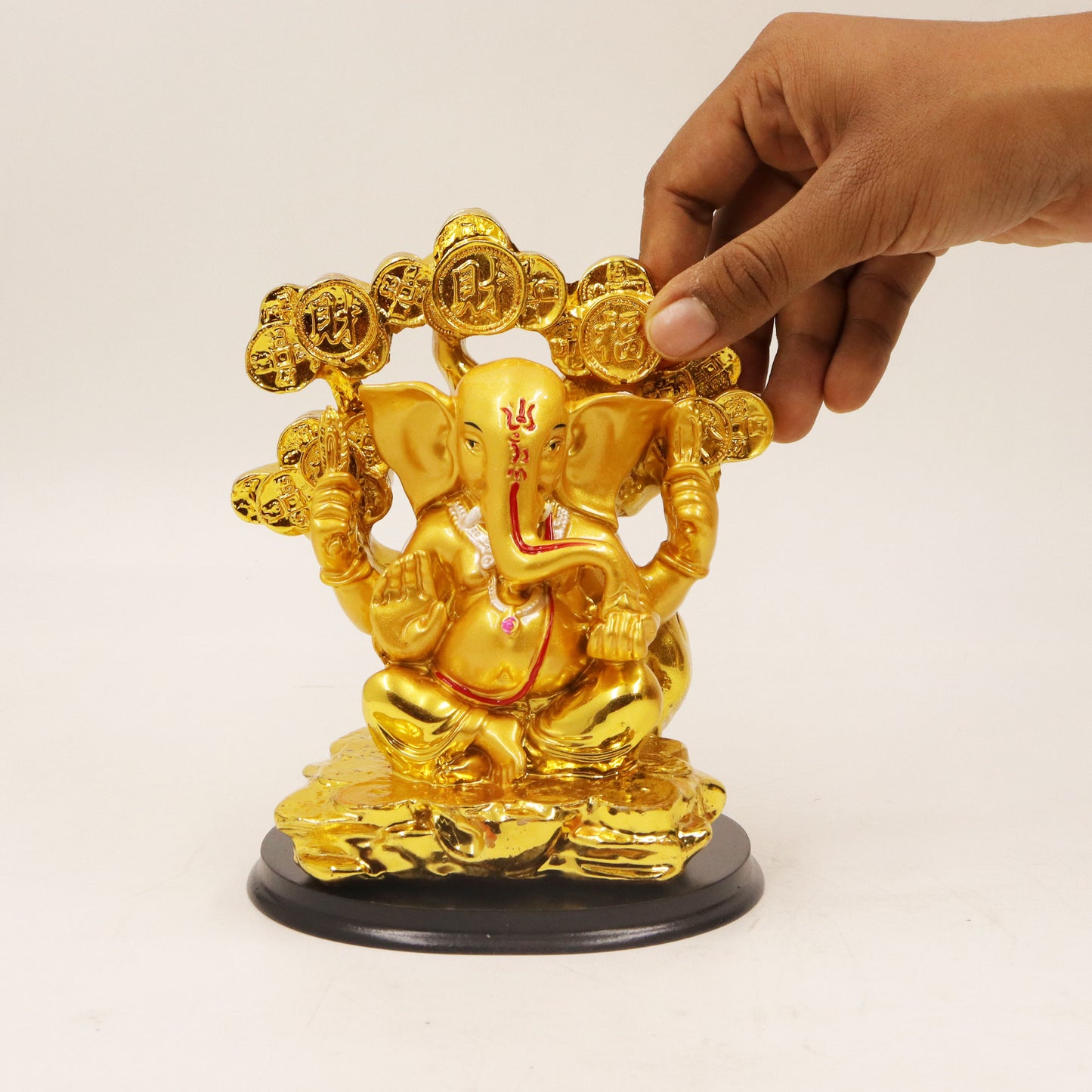 Resin Ganesha Coin Tree Without Crown (Vinayak Sikka Vriksh)