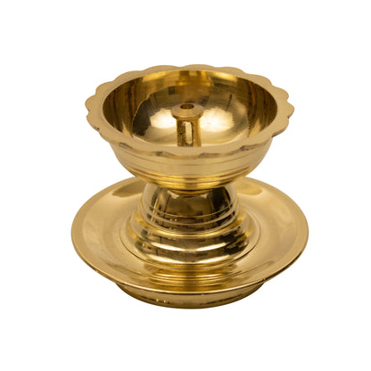Brass Udupi Nanda Table Diya |Pooja Aarti | Arti Deepam |Oil Lamp for Home Temple