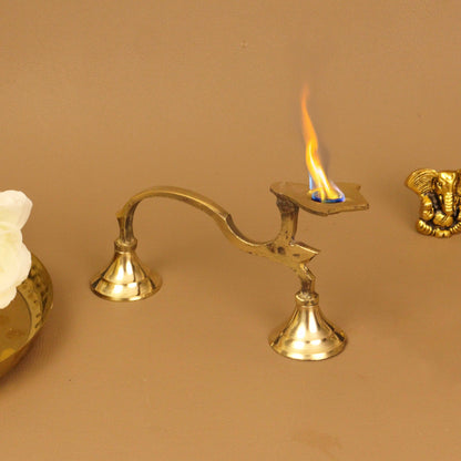 Karpoor Aarti One Face Diya (0.180gm) (Pital Kapoor Ek Mukh Deepak)