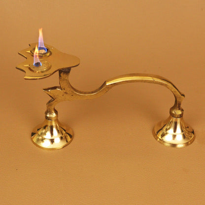 Karpoor Aarti Two Face Diya (0.200 gm) (Pital Kapoor Do Mukh Deepak)