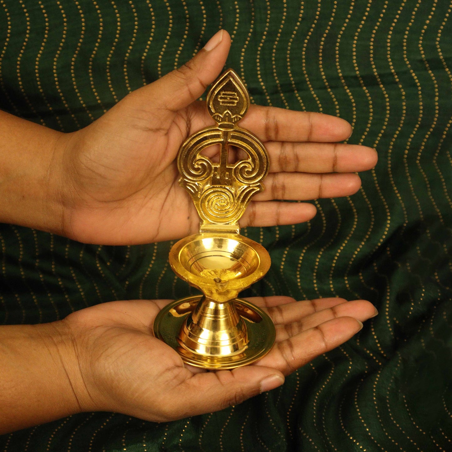 Brass Om Agal Vilaku (Pital Aum Wide Deepak)