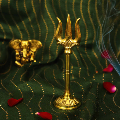 Brass Soolam-10cm (Pital Trishul / Shiva Weapon)