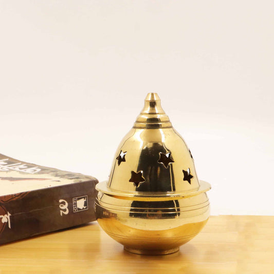 Brass Akhand Diya-Big (Pital Akhand Deepak Bada / Continuous Lamp)