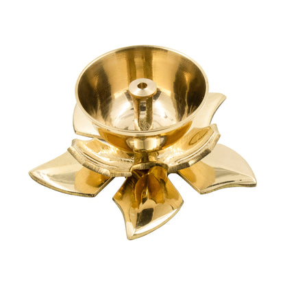 Brass Kamal Jyothi Diya (Pital Kamal Jyoti Deepak / Lotus Lamp)