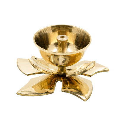 Brass Kamal Jyothi Diya (Pital Kamal Jyoti Deepak / Lotus Lamp)